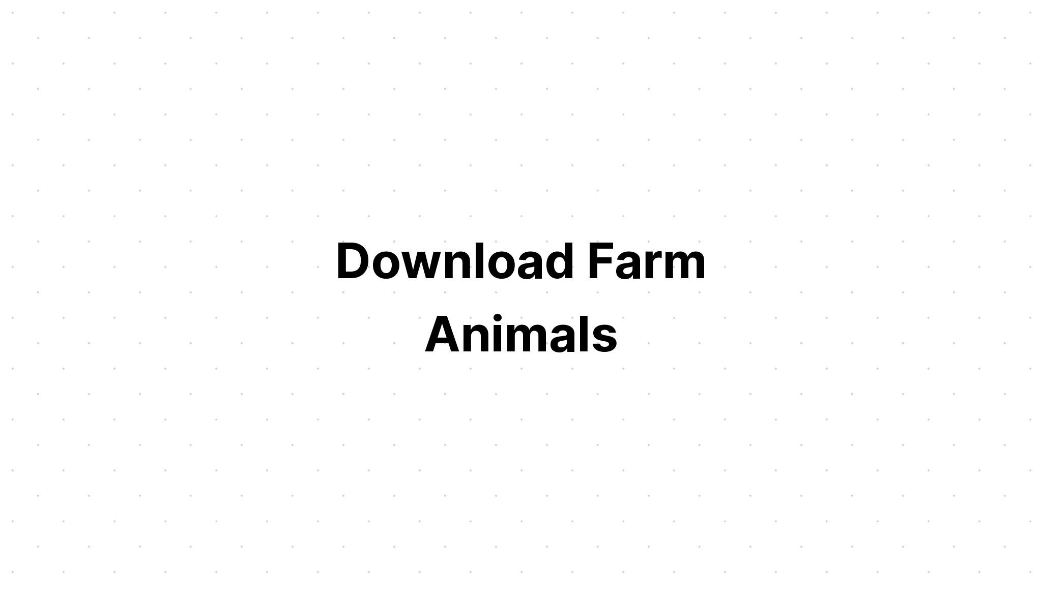 Download Farm Animals Bundle SVG File